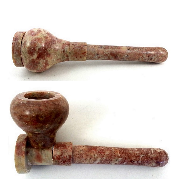 Hand Crafted Mushroom Stone Pipe Hand Crafted Mushroom Stone Pipe