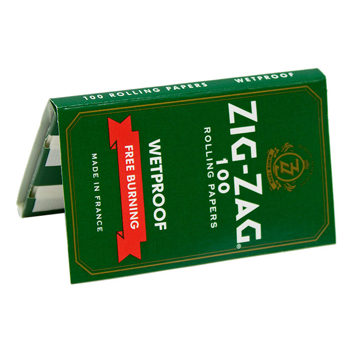 Zig Zag Green Wetproof Free Burning Rolling Paper 1 1-2 Ct 25