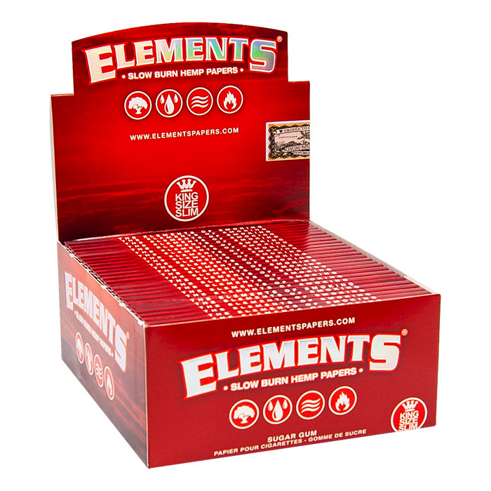 Elements Red Slow Burning Hemp Papers King Size