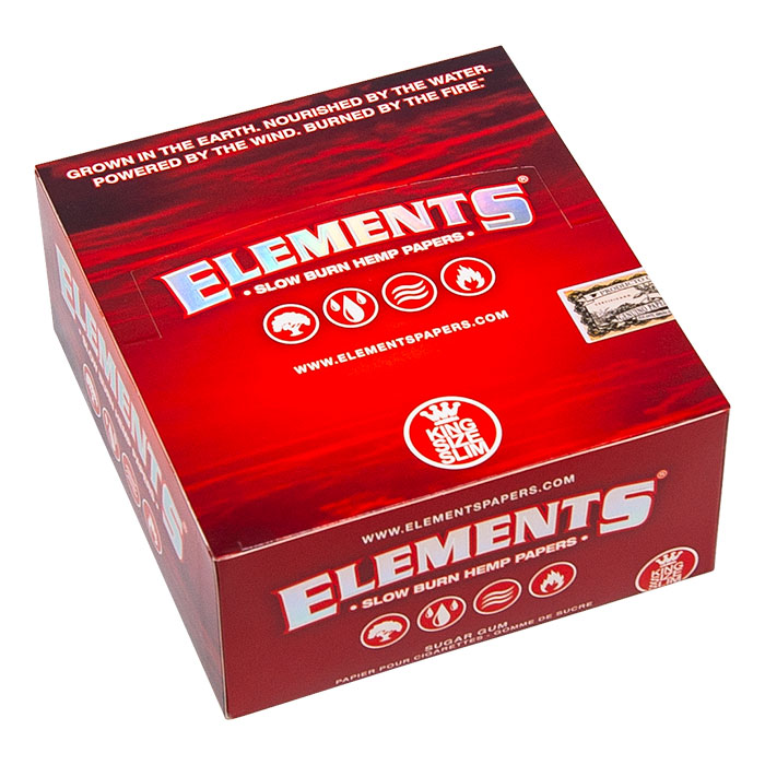 Elements Red Slow Burning Hemp Papers King Size