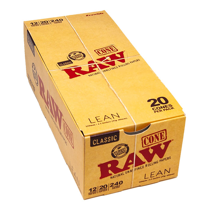 Raw Classic Lean Cone Display Of 12