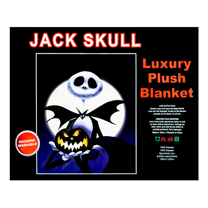 Jack Skull Queen Size Plush Blanket