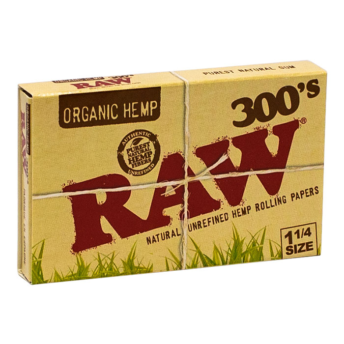 Raw Organic 300'S 1.25 Unrefined Rolling Paper Ct 40