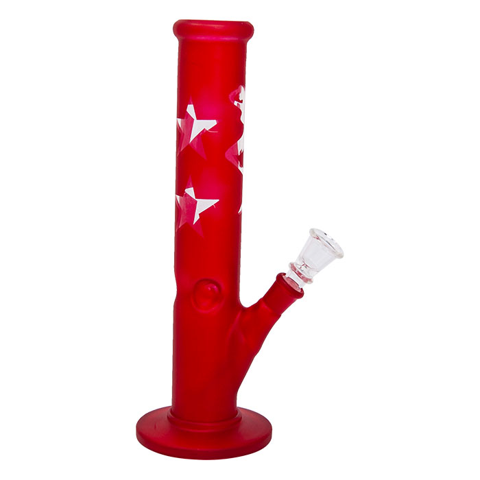 Red Stripper Glass Bong 10 Inches