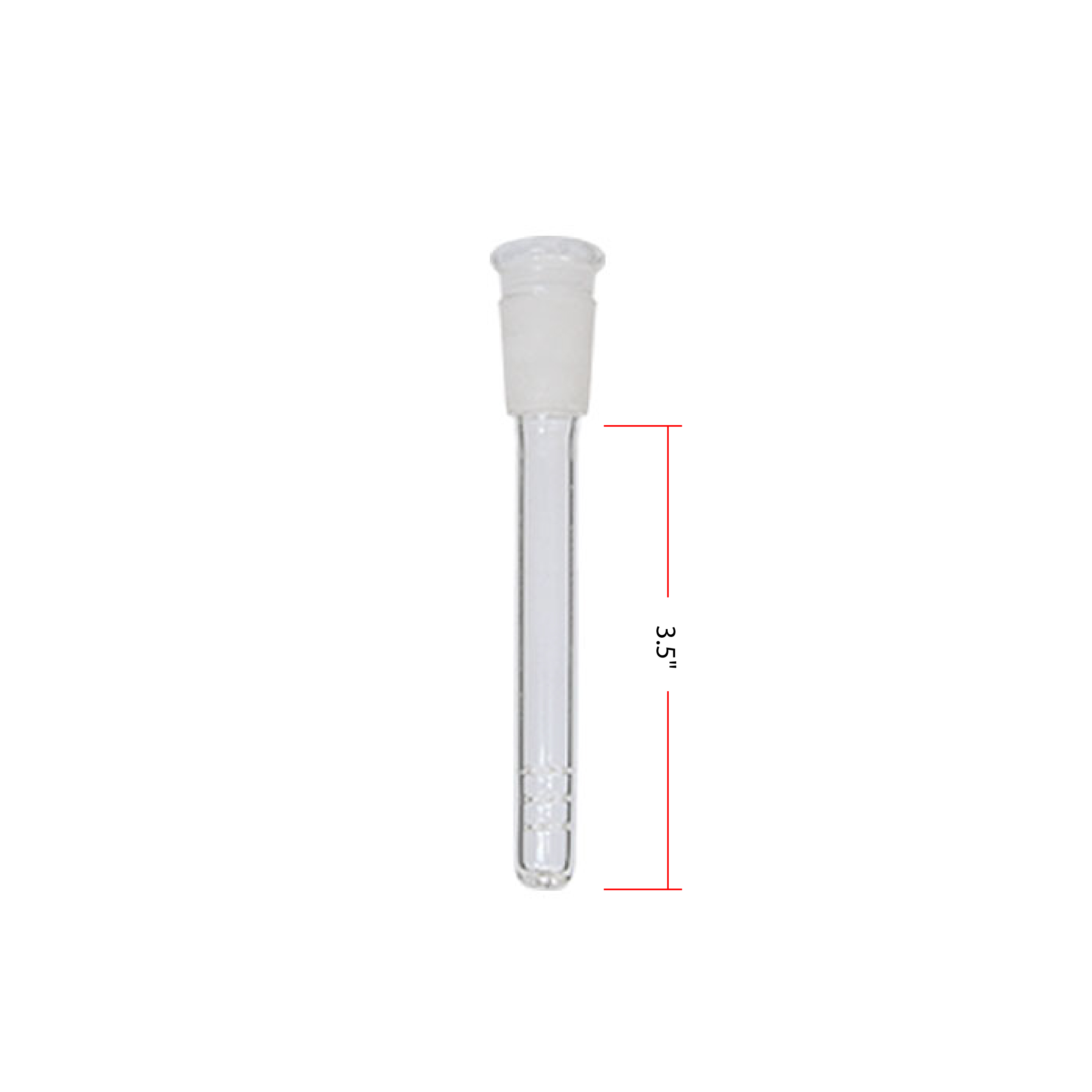 Plain Glass 3.5 Inches Down Stem With 19mm Joint For Bong Side And 14 mm for bowl Side Plain Glass 3.5 Inches Down Stem With 19mm Joint For Bong Side And 14 mm for bowl Side