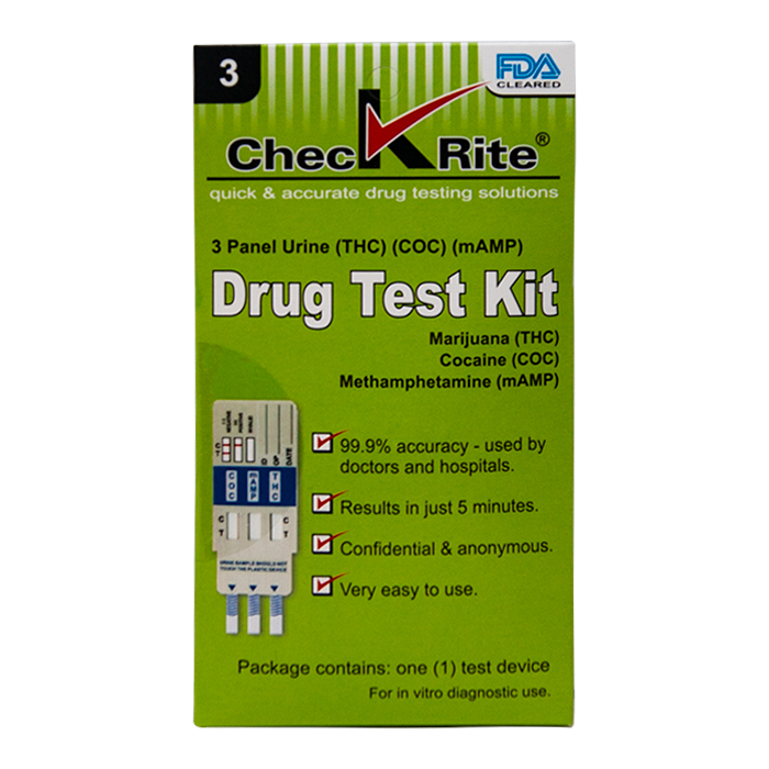 Check Rite Panel 3 Drug Test Kit