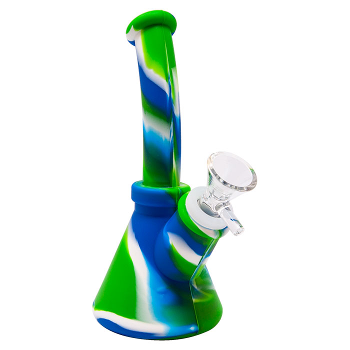 Blue Silicone 6.5 Inches Bong