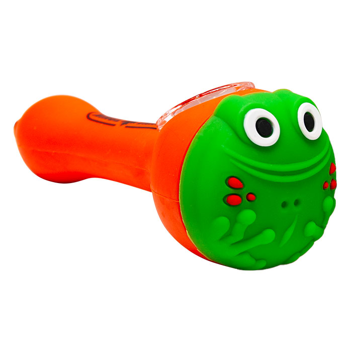 Cannatonik Frog Silicone Orange Hand Pipe