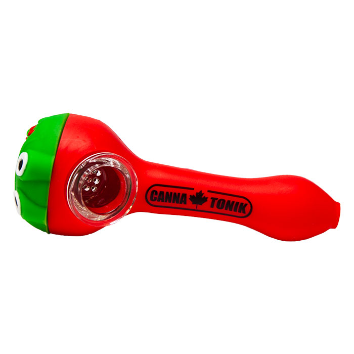 Cannatonik Frog Silicone Red Hand Pipe