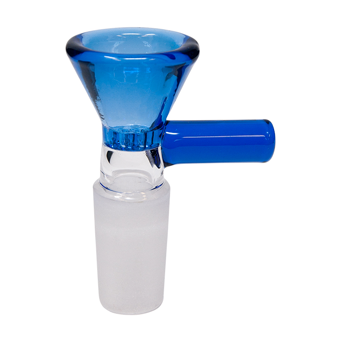 Blue Glass Honey Comb Bowl With Straight Handle 14MM