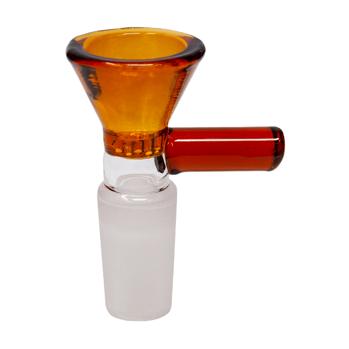 Amber Glass Honey Comb Bowl With Straight Handle 14MM