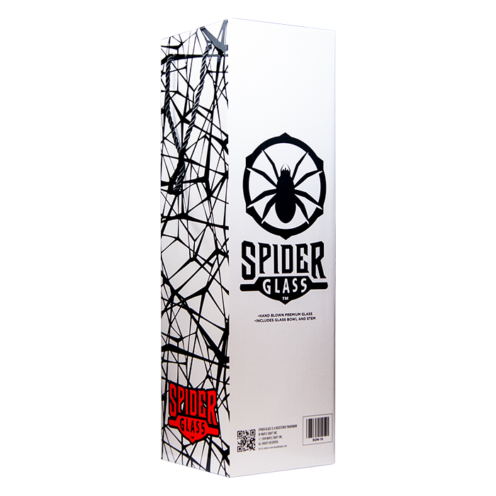 Spider Glass Web Design Black Bong 18 Inches