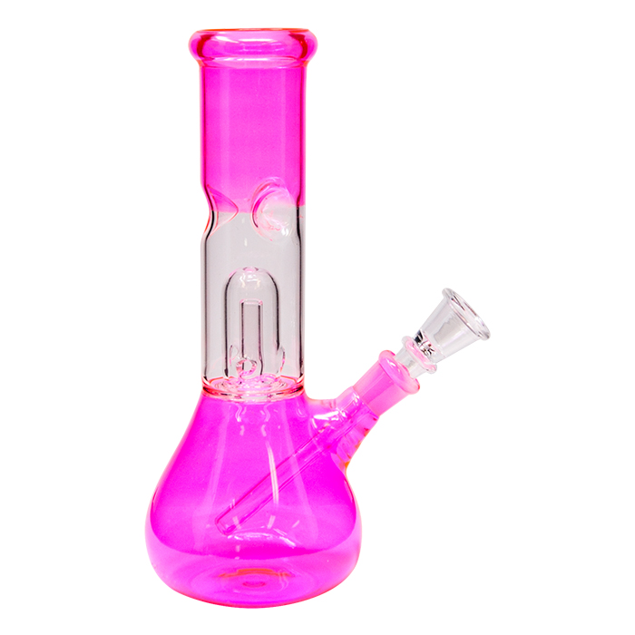 Pink Bell Percolator Glass Bong 8 Inches