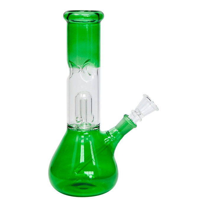 Green Bell Percolator Glass Bong 8 Inches