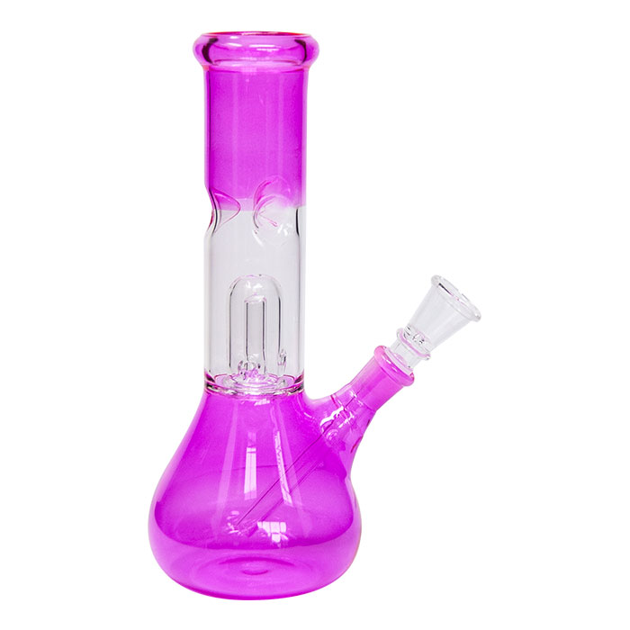 Purple Bell Percolator Glass Bong 8 Inches