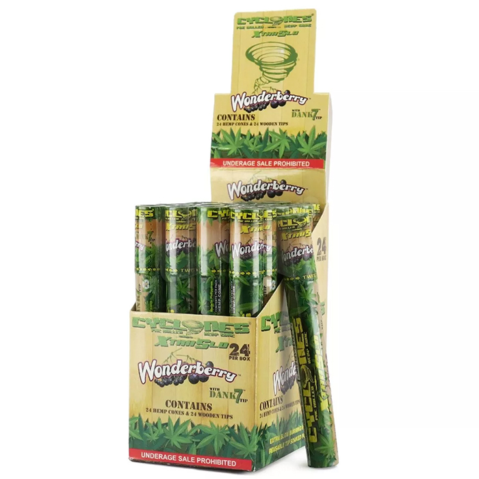 Cyclones Pre Rolled Hemp Cone Wonderberry 24 Per Box