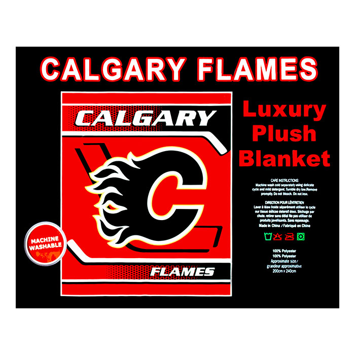 Calgary Flam Queen Size Plush Blanket