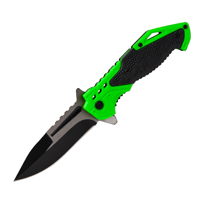 Green And Black Razor Tactical Survival Knife