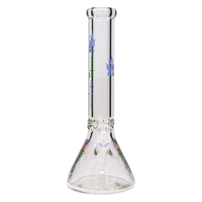 BA MAPLE GRAY GLASS EX PSYCHEDELIC SERIES OCTOPUS 9 MM THICH HAND BLOWN  GLASS BONG 14 INCHES
