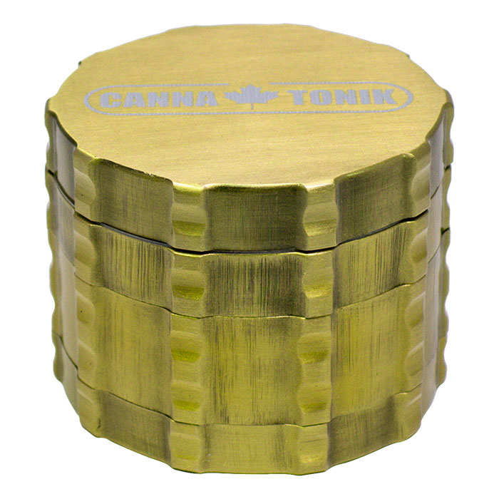Green Bronze Cannatonik Aluminium Grinder With Grip 63mm