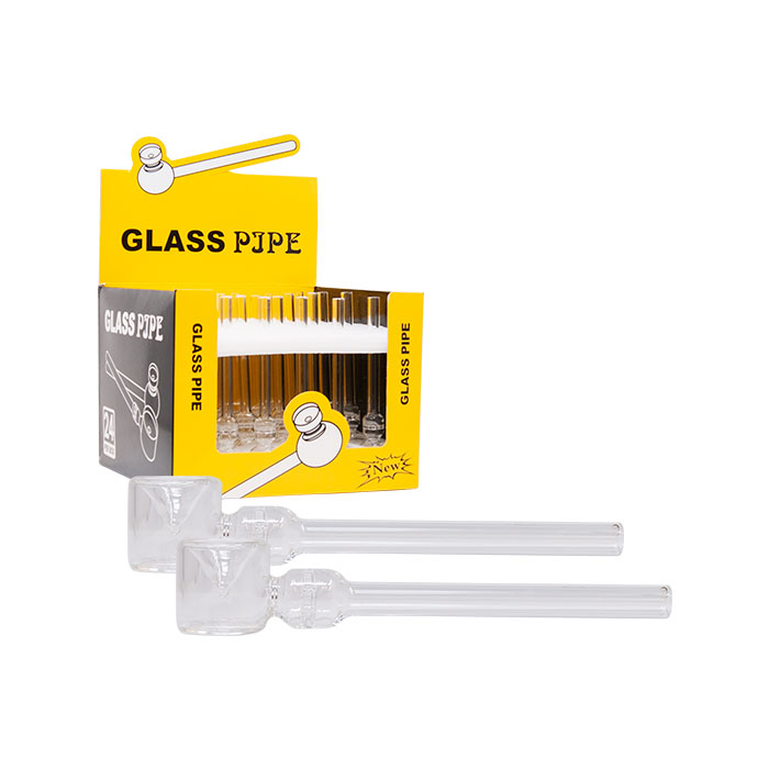 Clear Glass Pipe 5 Inches Display Of 24
