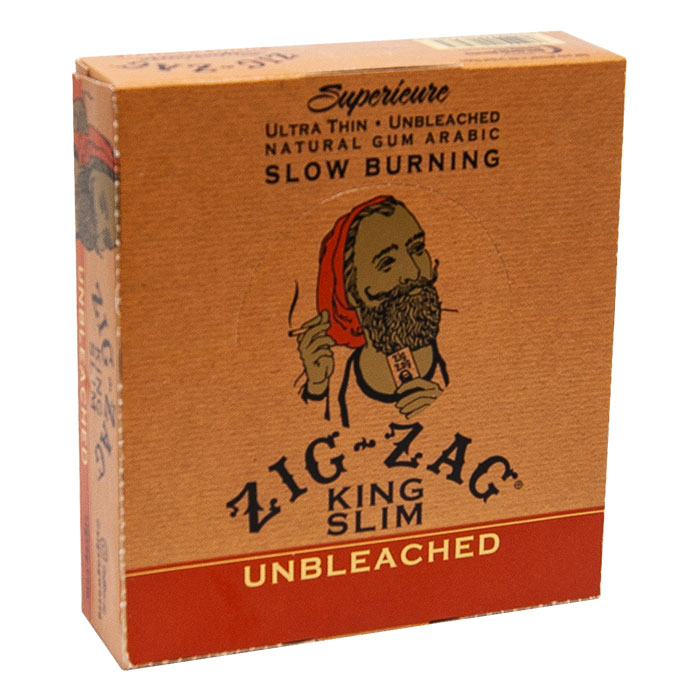 Zig Zag Unbleached King Slim Rolling Paper Ct 24