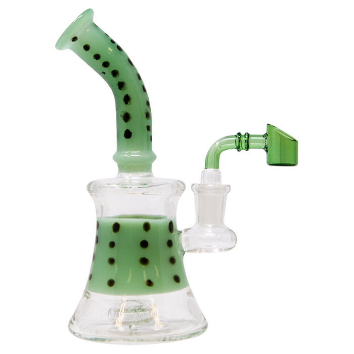 Green C Polka Dot Design Glass Dab Rig Green C Polka Dot Design Glass Dab Rig