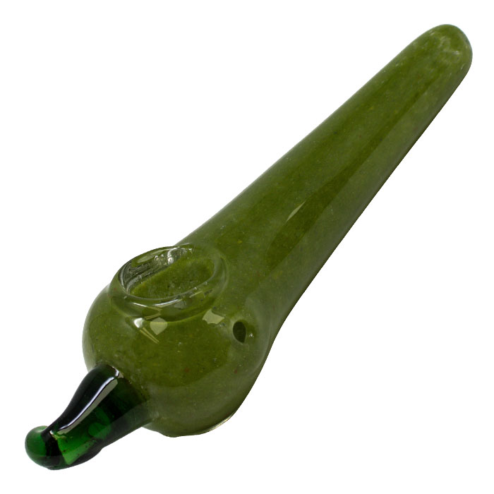 Green Chilly Glass Pipe 5 Inches