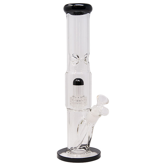 Black Inverted Showerhead to Tree Perc Bong
