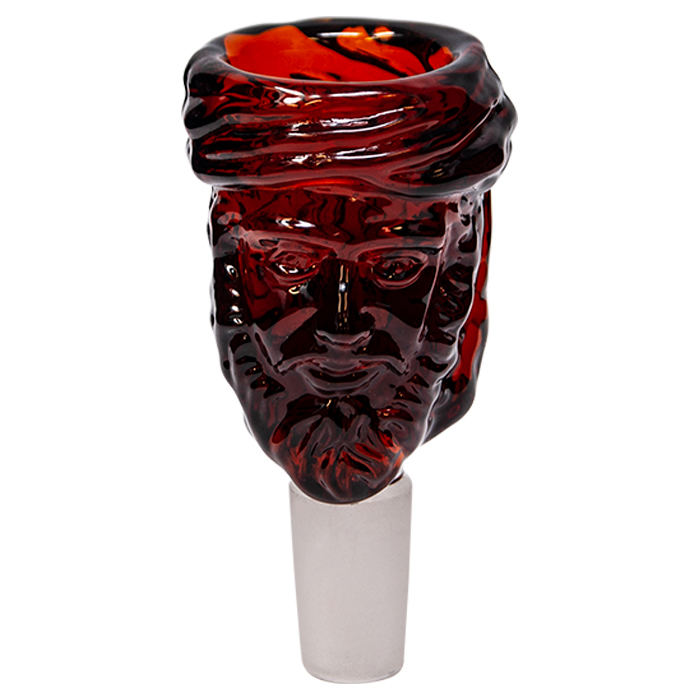 Cool Guy Amber Glass Bowl 14mm
