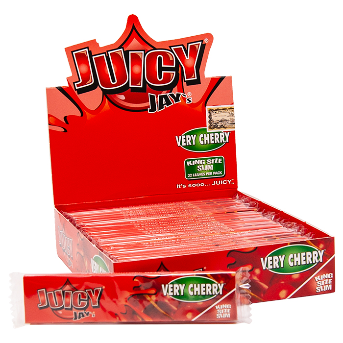 Juicy Jay Very Cherry King Size Slim Rolling Paper Ct 24