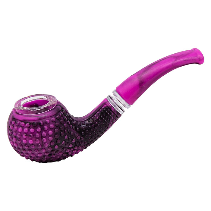 Dotted Purple Retro Silicone Pipe