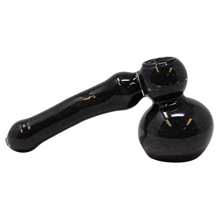 Black Hammer Glass Bubbler 6 Inches