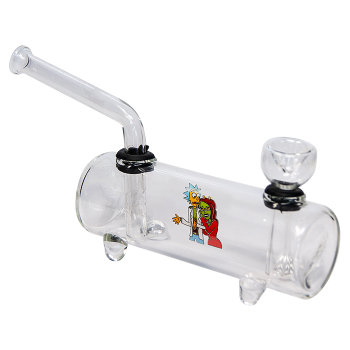 Clear Glass Rick N Morty Red Dress Water Pipe
