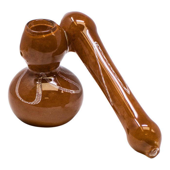 Brown Sidecar Large Glass Bubbler