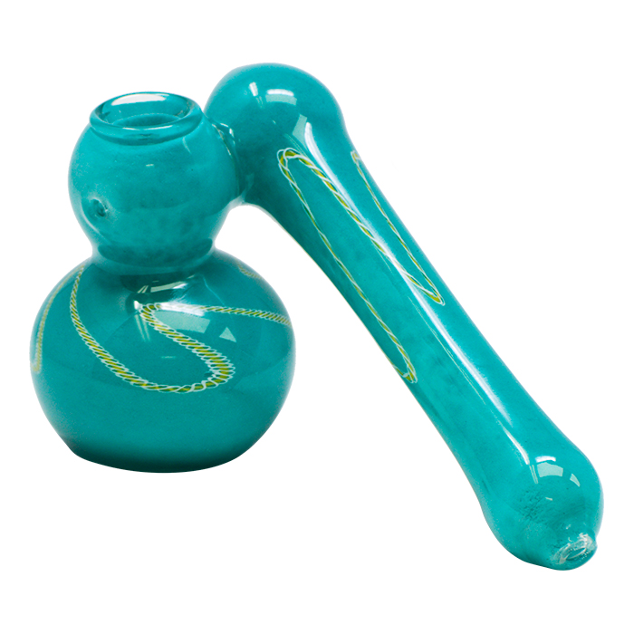 Turquoise Sidecar Large Glass Bubbler