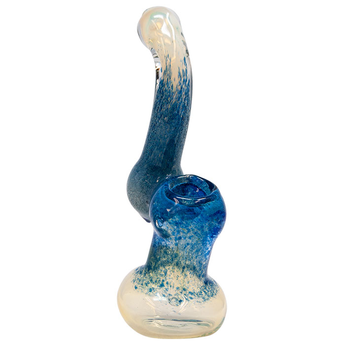 Blue and White Glass Bubbler