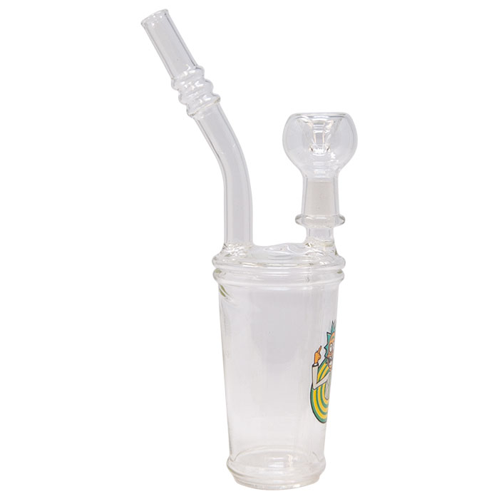 Rick One Finger Salute Glass Bong 9 inches