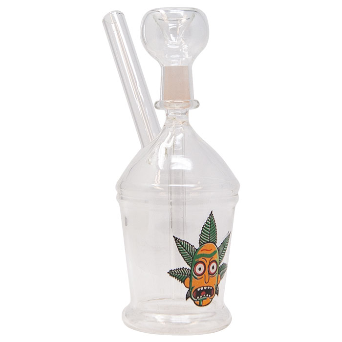 Rick Weed Mini Glass Bong 7 Inches