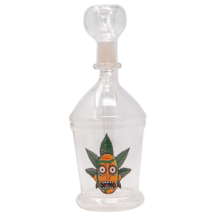 Rick Weed Mini Glass Bong 7 Inches