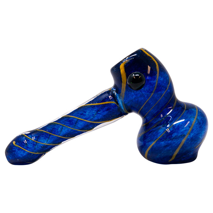 Blue Colored Insideout Medium Glass Hammer