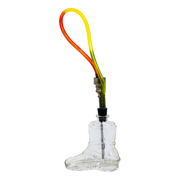 BOOT SHAPED HAND MADE MINI GLASS WATER PIPE