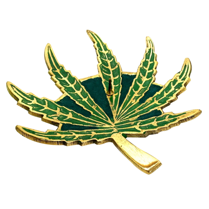 Marijuana leaf Brass Ashtray Marijuana leaf Brass Ashtray