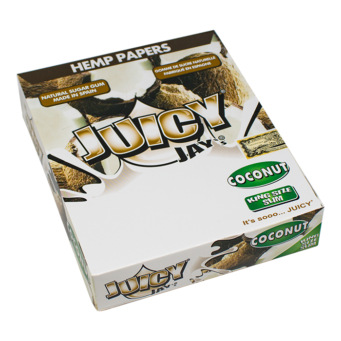 Juicy Jay Coconut King Size Rolling Paper Ct 24