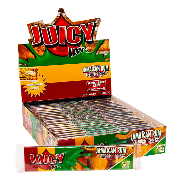 Juicy Jay Jamaican Rum King Size Rolling Paper Ct 24
