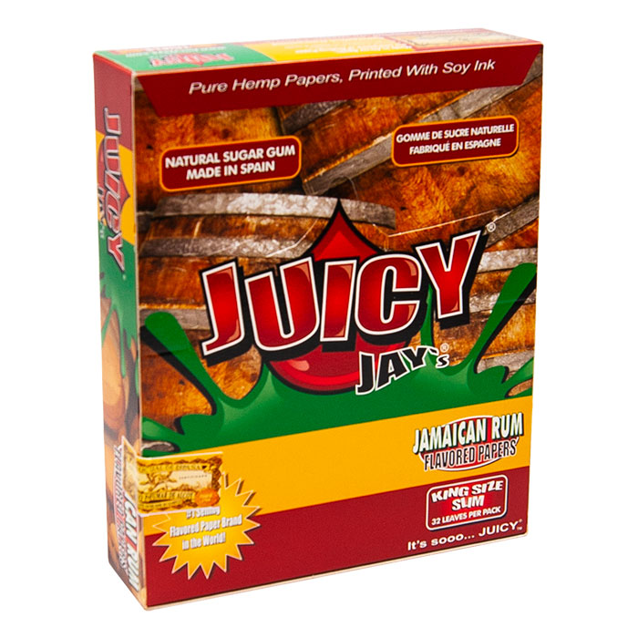 Juicy Jay Jamaican Rum King Size Rolling Paper Ct 24