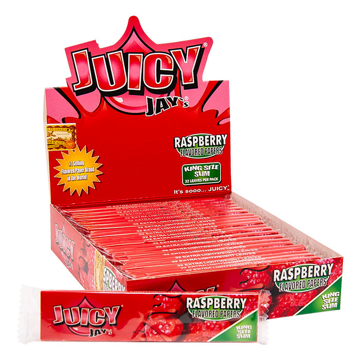 Juicy Jay Raspberry King Size Rolling Paper Ct 24
