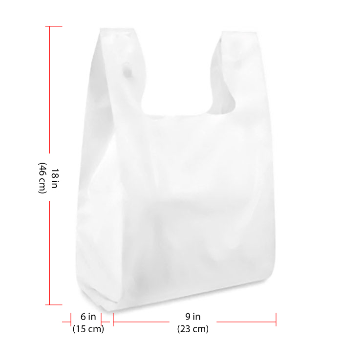 White Carry Bag Size 9x6x18 Inches Box Of 1000