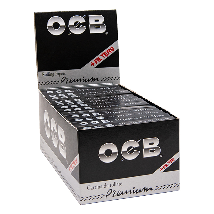 OCB Premium Black Rolling Papers 1 1-4 and Filters