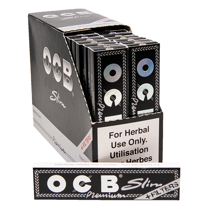 OCB Premium Black Slim Rolling Papers and Filters